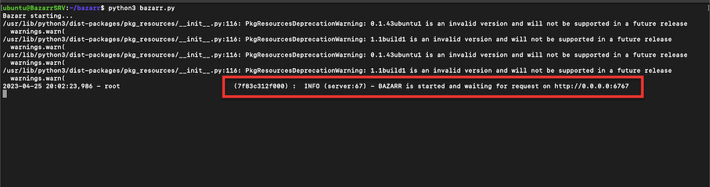 installing Bazarr in Linux