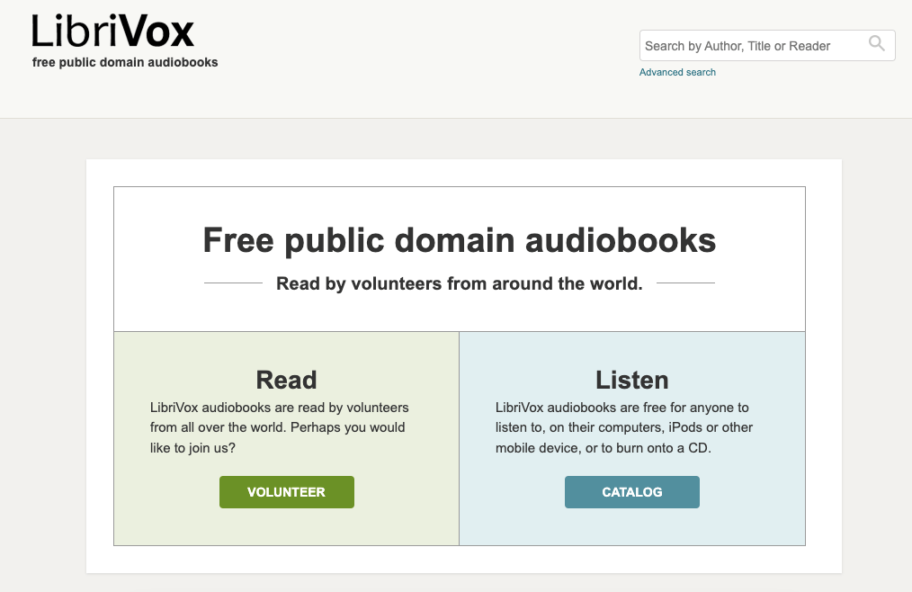 LibriVox - BookFI Alternatives