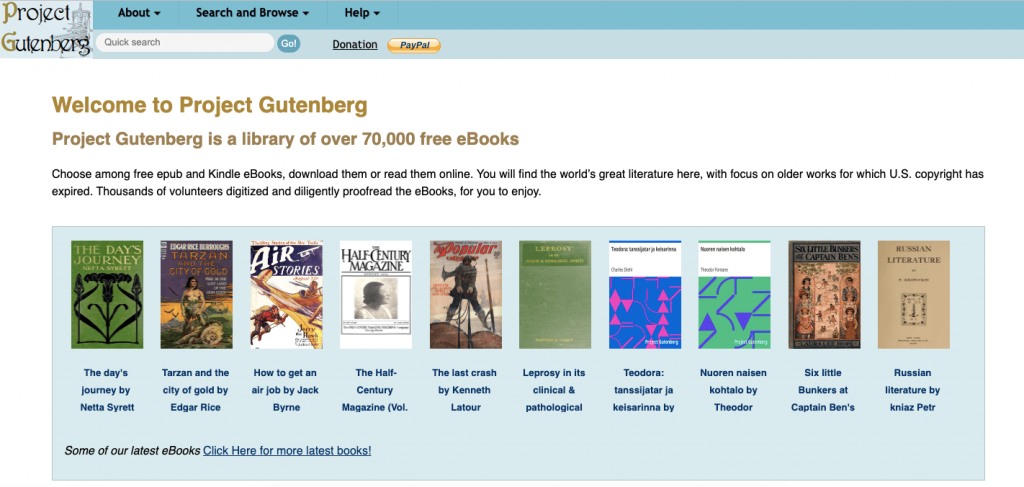 Gutenberg - BookFI Alternatives