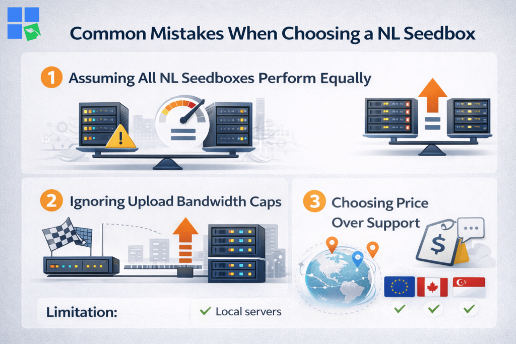 common mistakes when choosing a NL seedbox