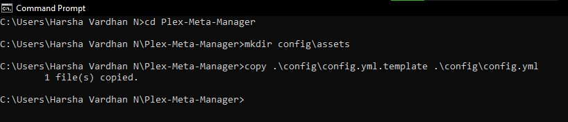 Copying and Editing the Config file
