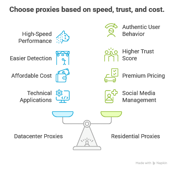 Datacenter vs Residential Proxies