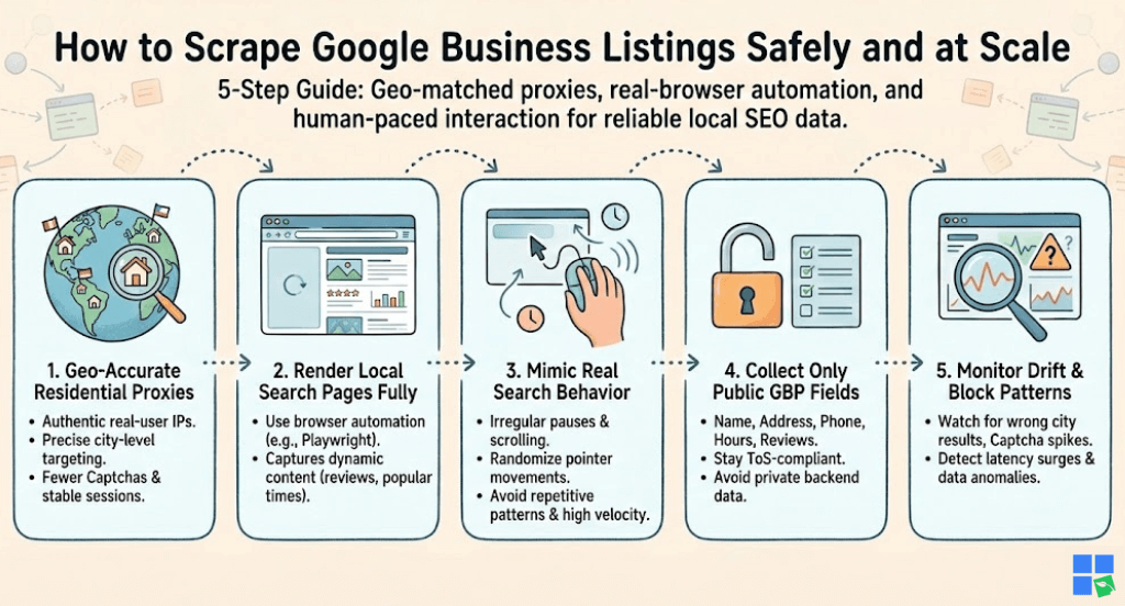 How to Scrape Google Business Listings Safely and at Scale