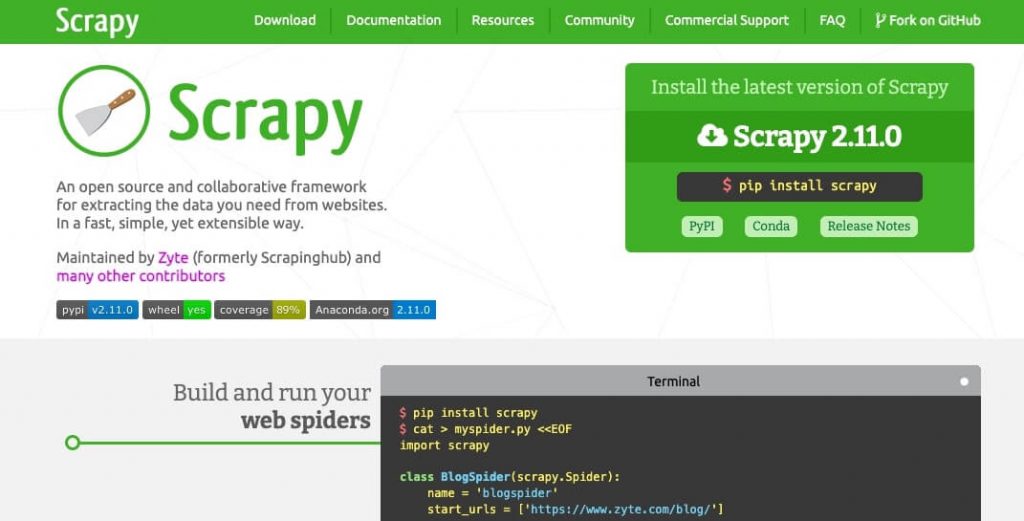 Scrapy - Instant Data Scraper