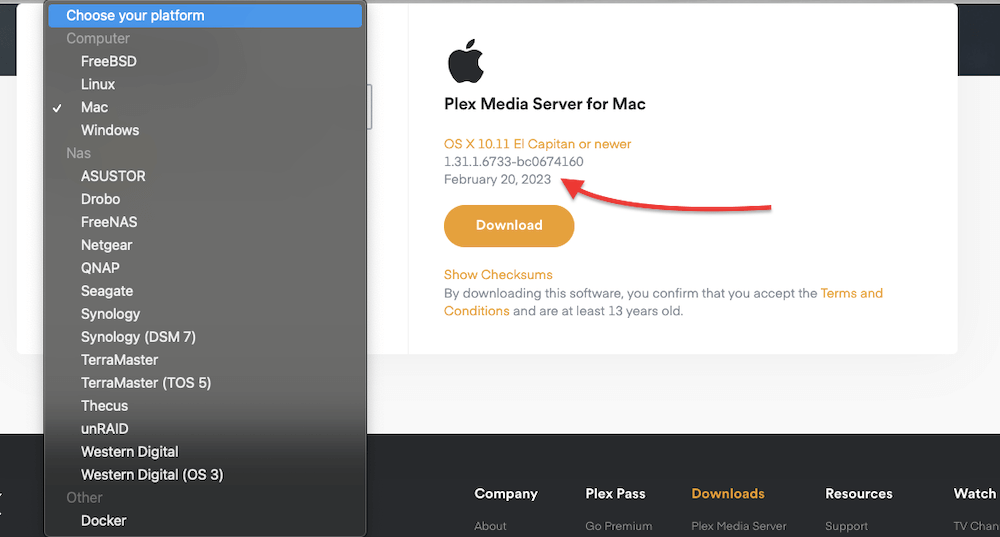 Plex Media Server download