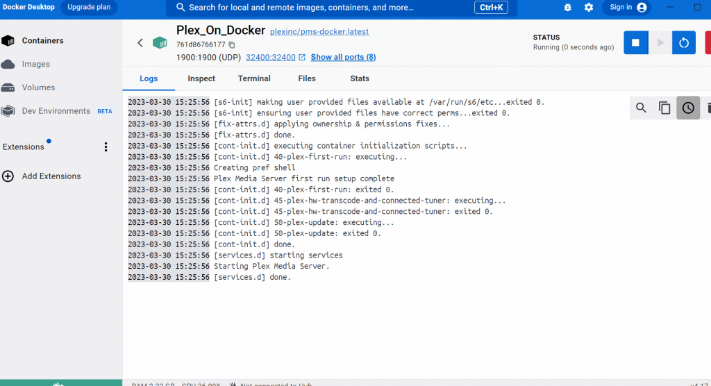 Docker on Plex