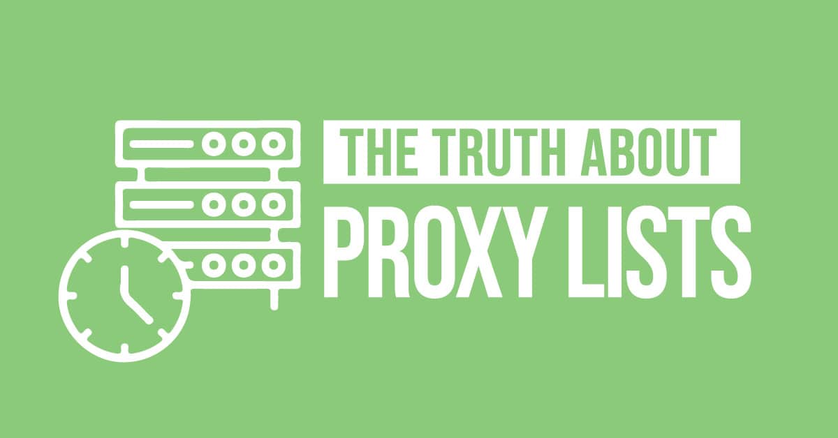 The truth about proxy lists