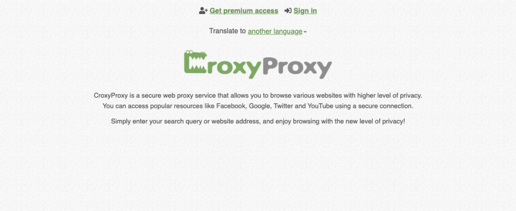 Croxy Proxy - Alternatif Proxyium