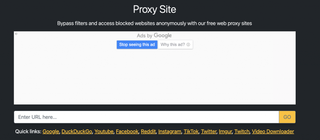 Proxy Site - Alternativas ao Proxyium