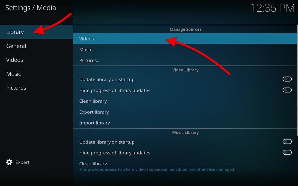 Troubleshoot network connectivity for Kodi step 3