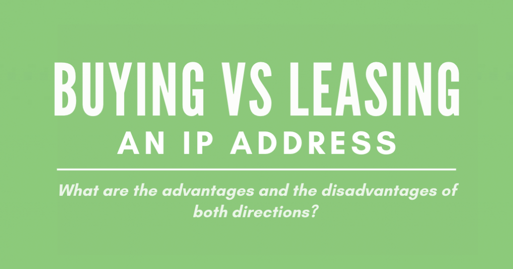 Achat ou location d'une adresse IP