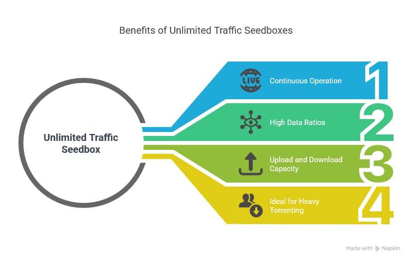 Unlimited traffic seedbox - key benefits
