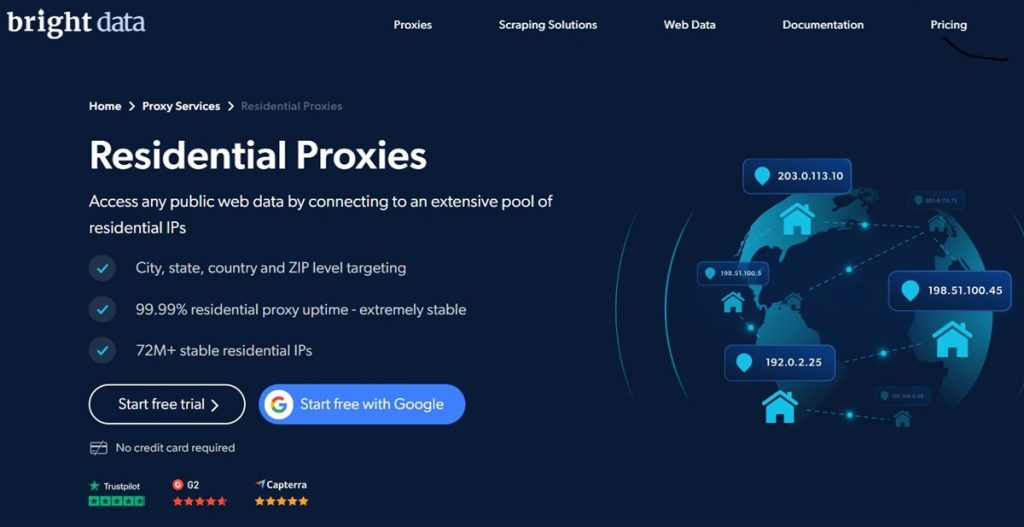 bright-data homepage