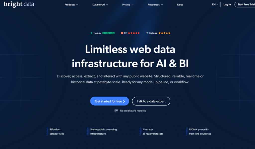 bright data homepage