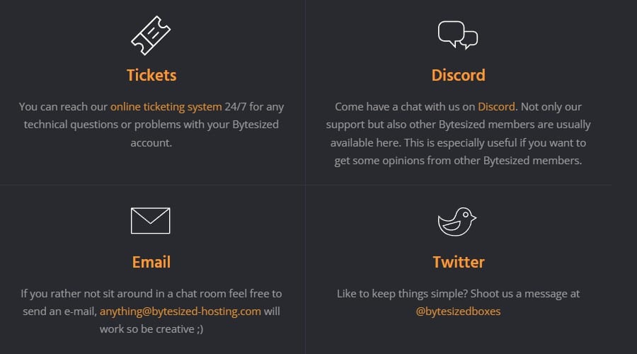 It seems easy to get customer support at Bytesized Hosting