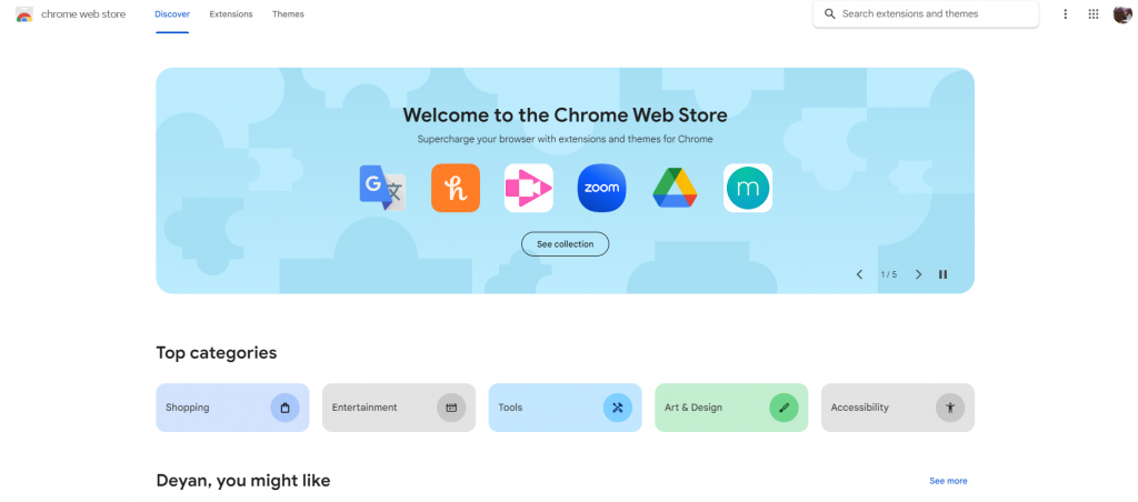 Toko web Chrome