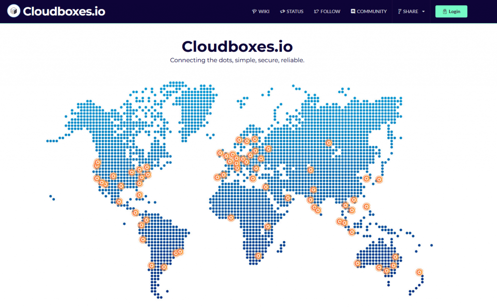 cloudboxes.io homepage