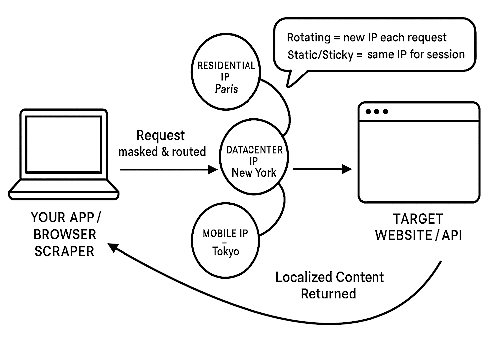 How Geo-Targeted Proxies Work