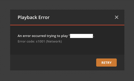 Troubleshooting Plex Media Server: Playback error.
