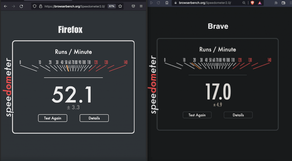 Firefox vs Brave