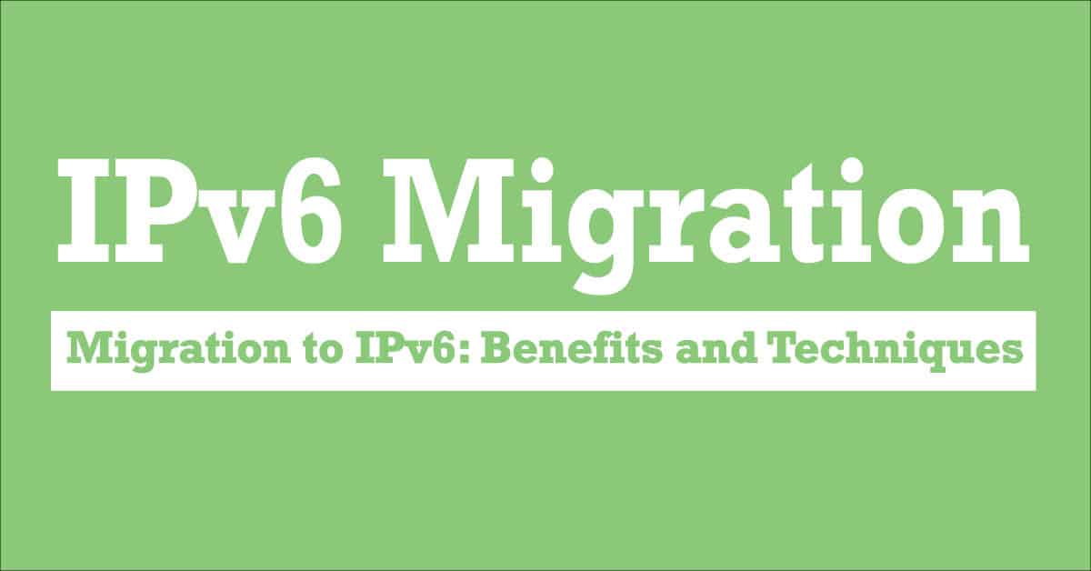 migration vers l'IPv6