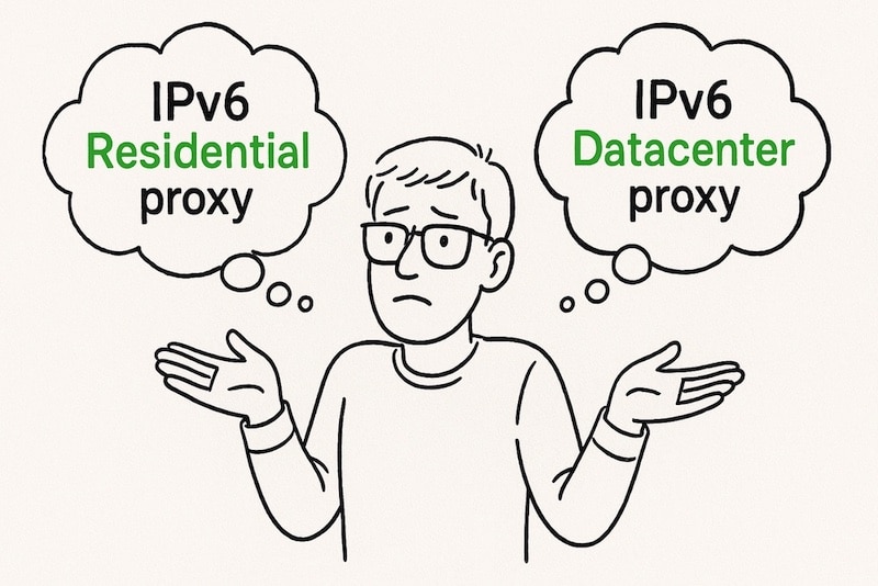 ipv6 residential vs ipv6 data center proxies
