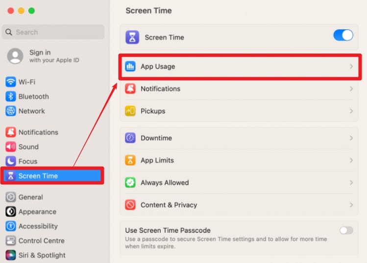 Screen Time is also available on macOS.