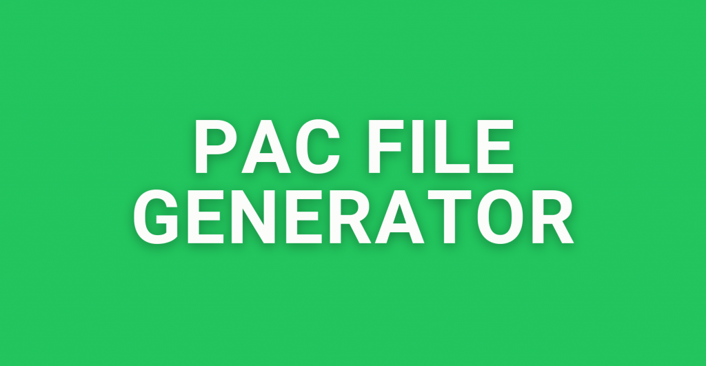 pac file generator