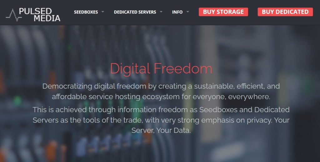 Pulsed Media is a Finland-based company offering seedbox services and dedicated servers