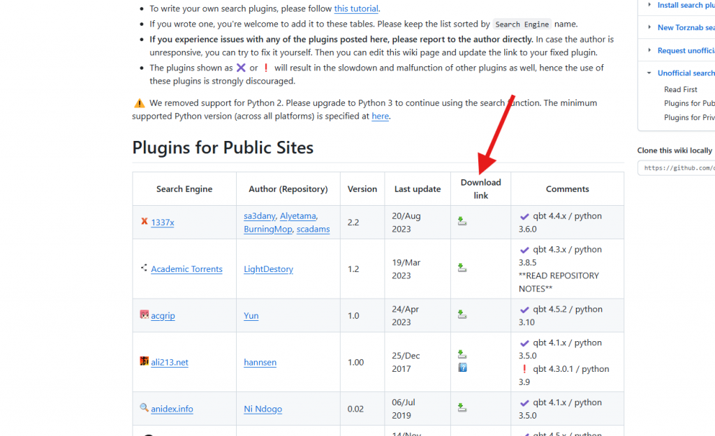 use qbittorrent search plugin