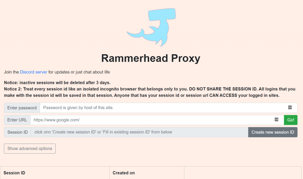 Rammerhead proxy