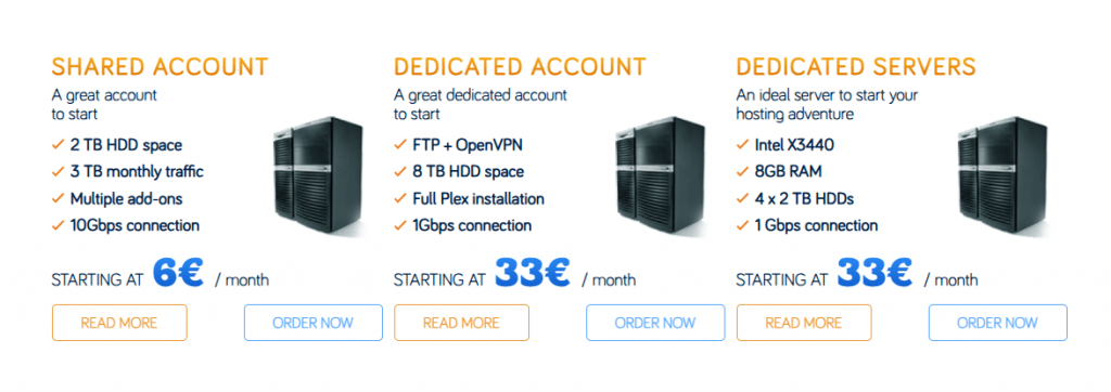 seedhost.eu pricing options