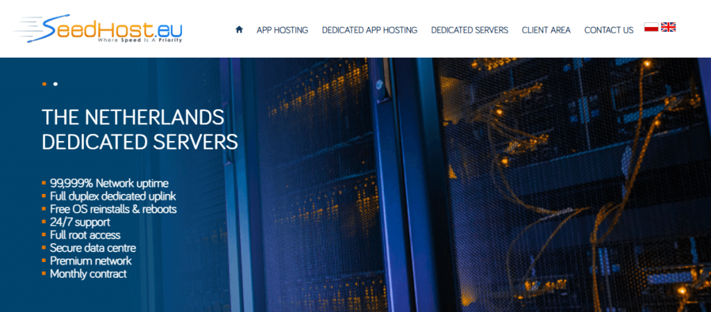 seedhost.eu homepage