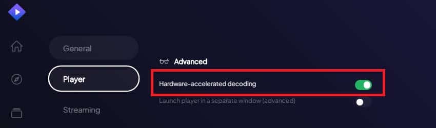 Cuando sea posible, active la descodificación acelerada por hardware.