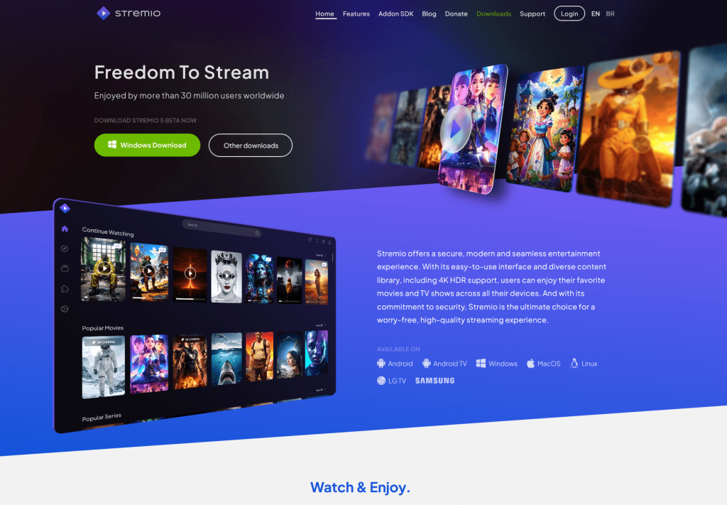 stremio homepage