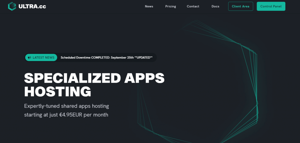 ultra.cc homepage