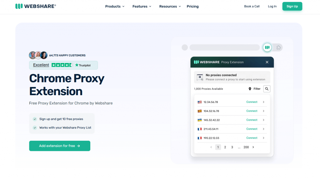 webshare chrome proxy extension
