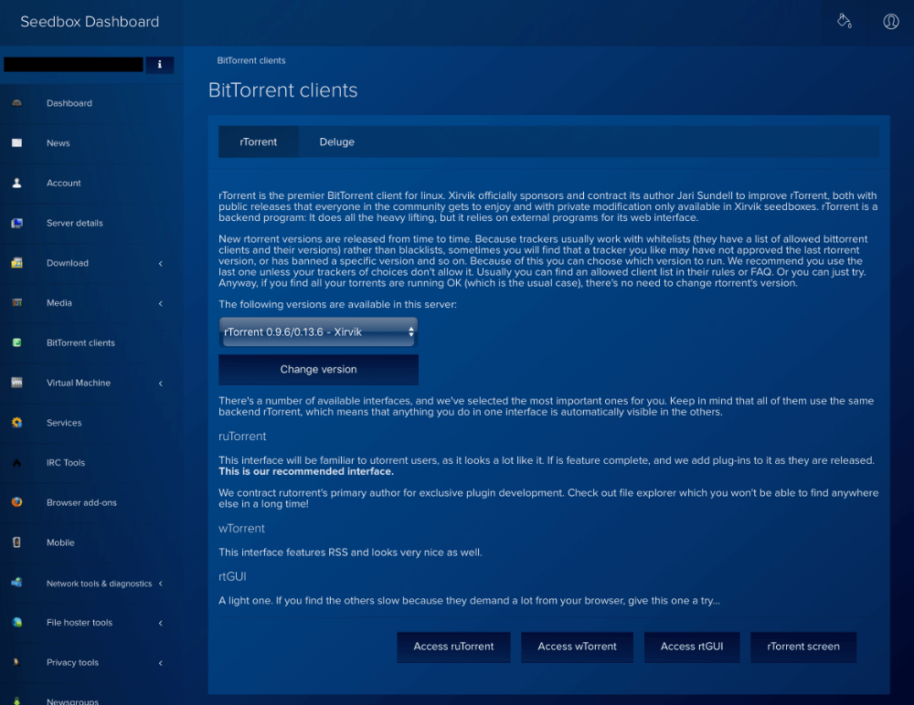 xirvik servers dashboard